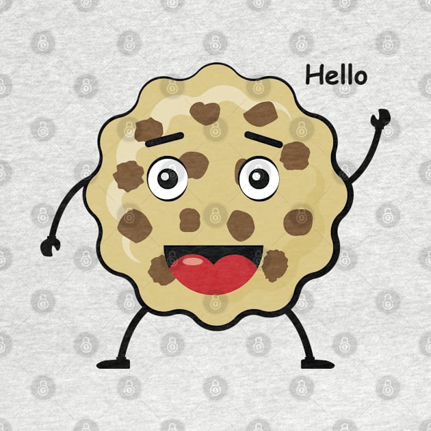 Cookie Greeting - Funny Character Illustration by DesignWood Atelier